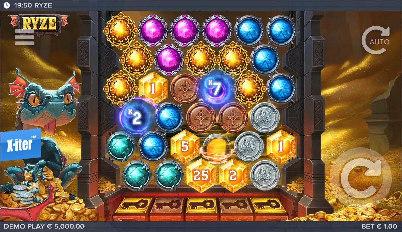 Ryze slot gameplay screenshot