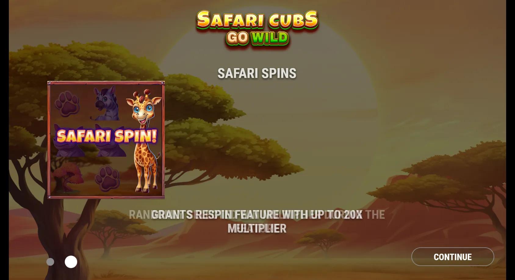 Safari Cubs Go Wild slot gameplay screenshot
