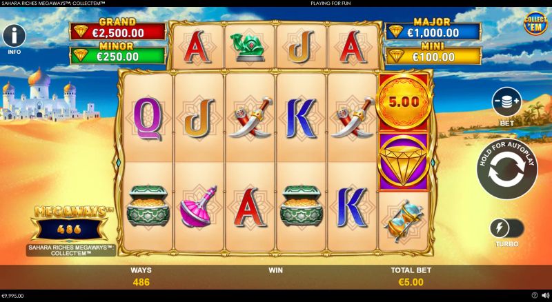 Sahara Riches Megaways: Collect'Em gameplay screenshot