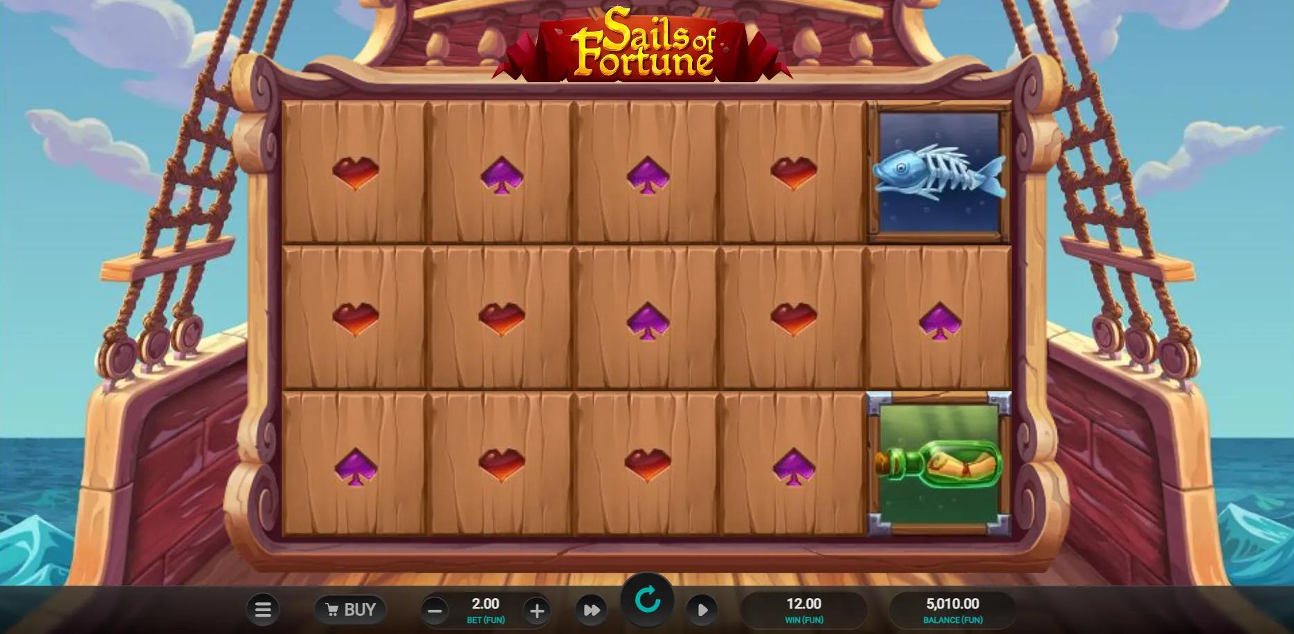 Sails of Fortune slot gameplay screenshot