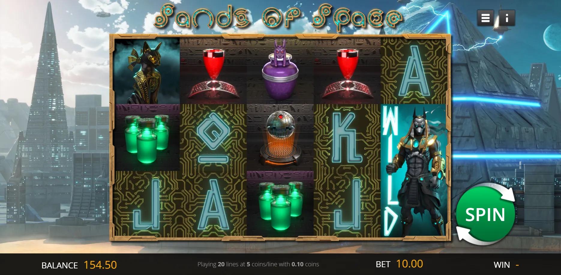 Sands Of Space slot gameplay screenshot