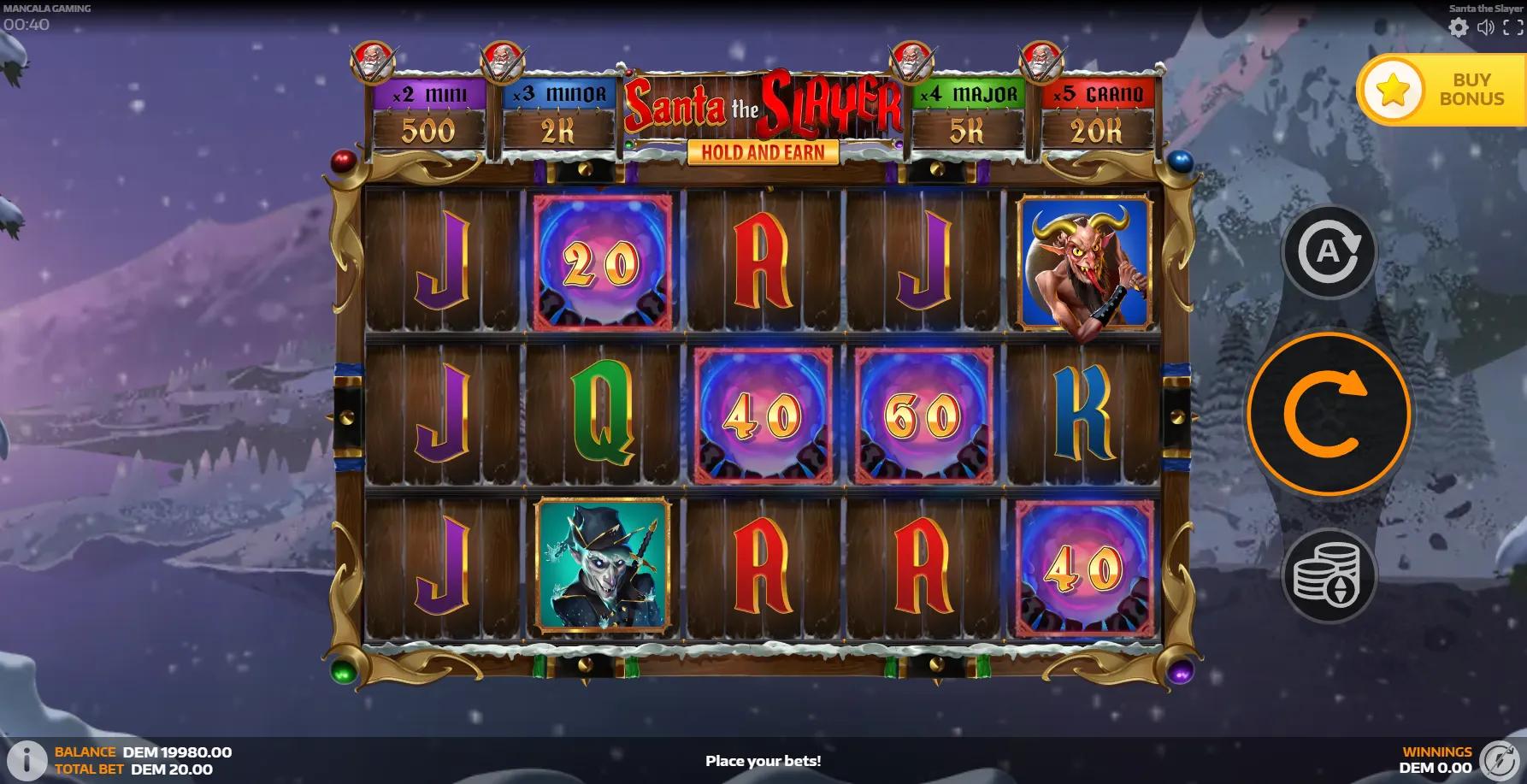 Santa the Slayer slot gameplay screenshot