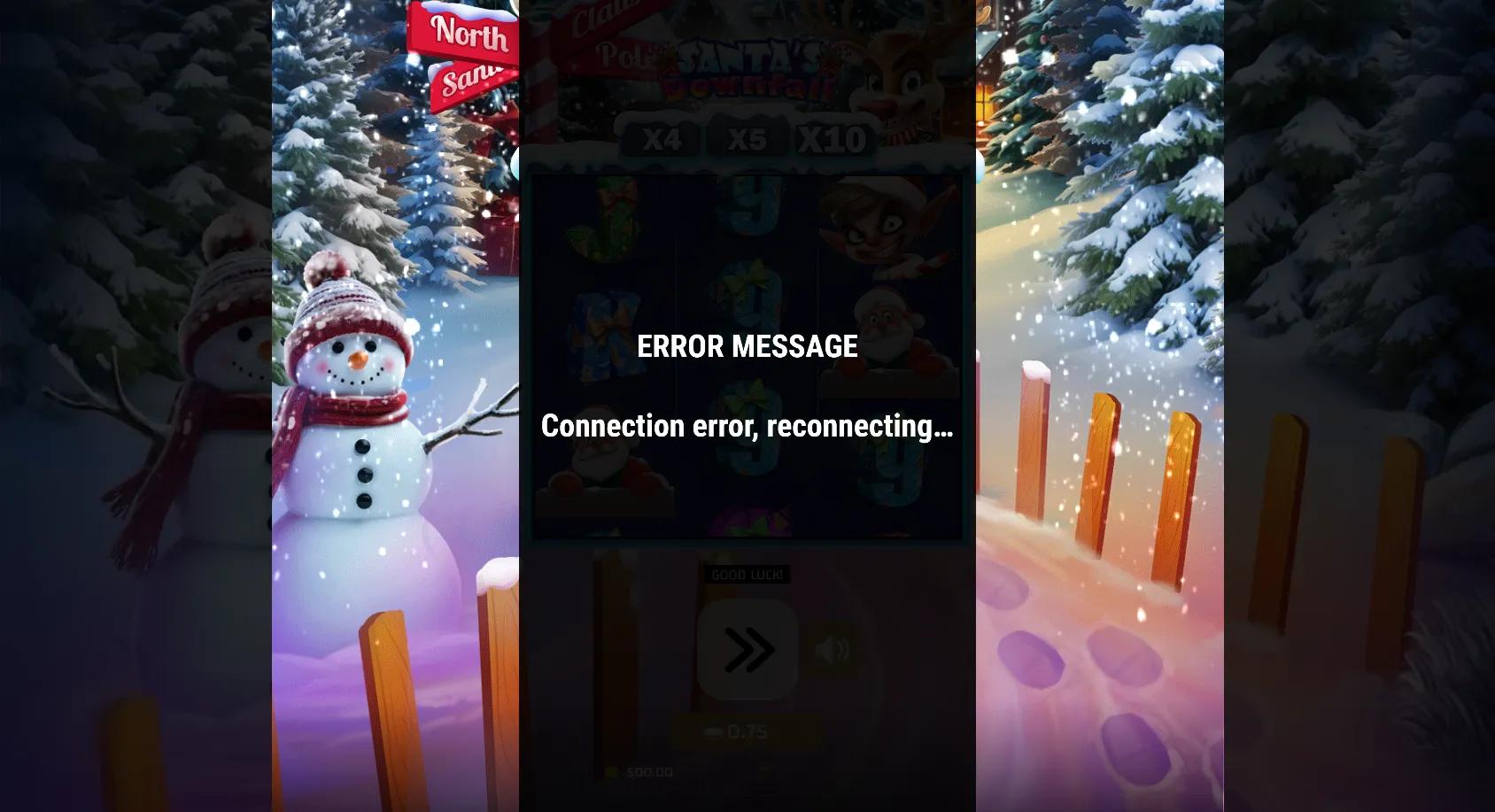 Santa's Downfall slot gameplay screenshot