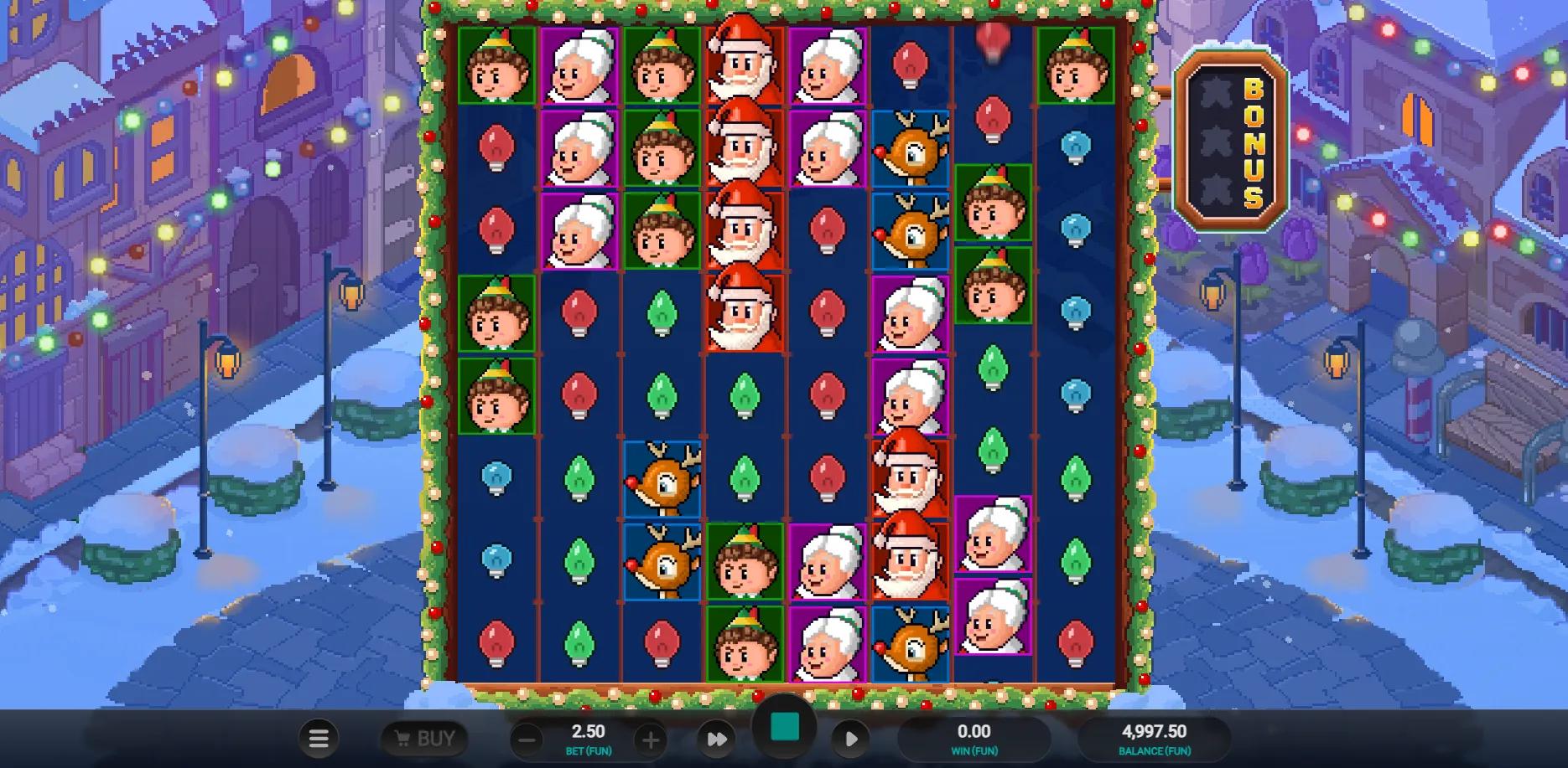 Santa's Stack slot gameplay screenshot