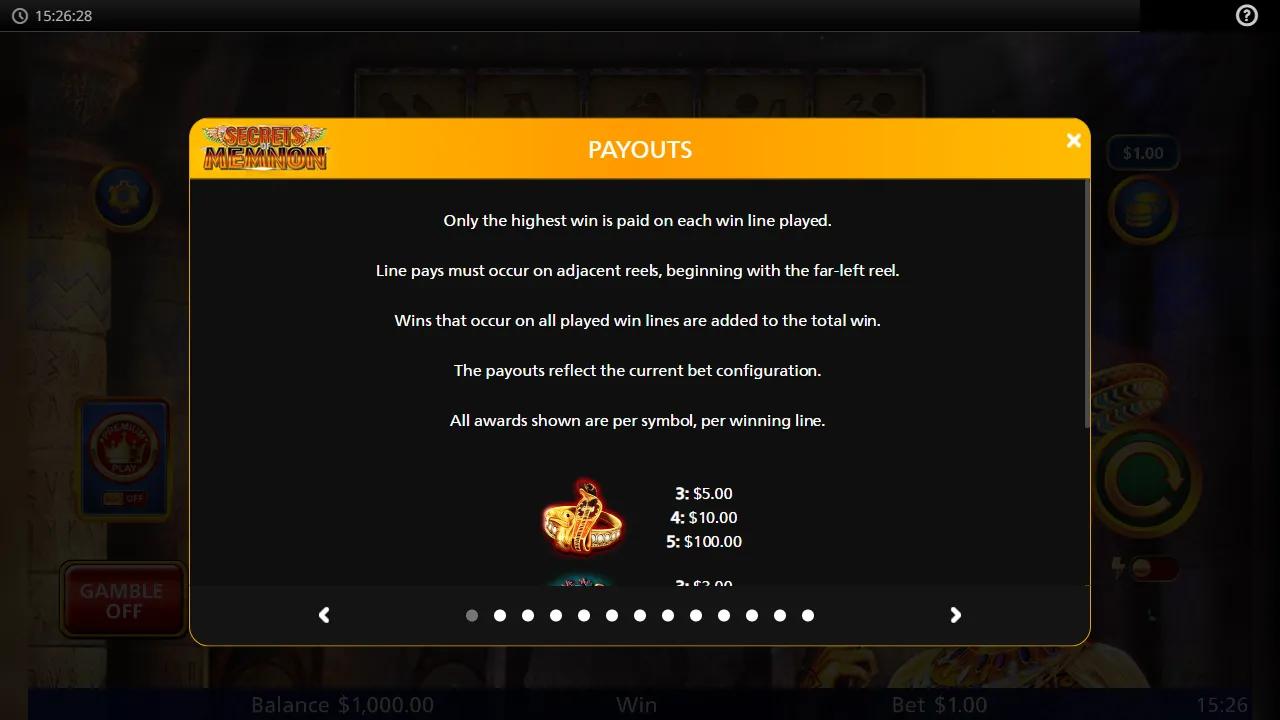 Secrets of Memnon gameplay screenshot