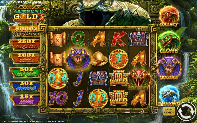 Serpent Gold 3 Hold and Win gameplay screenshot