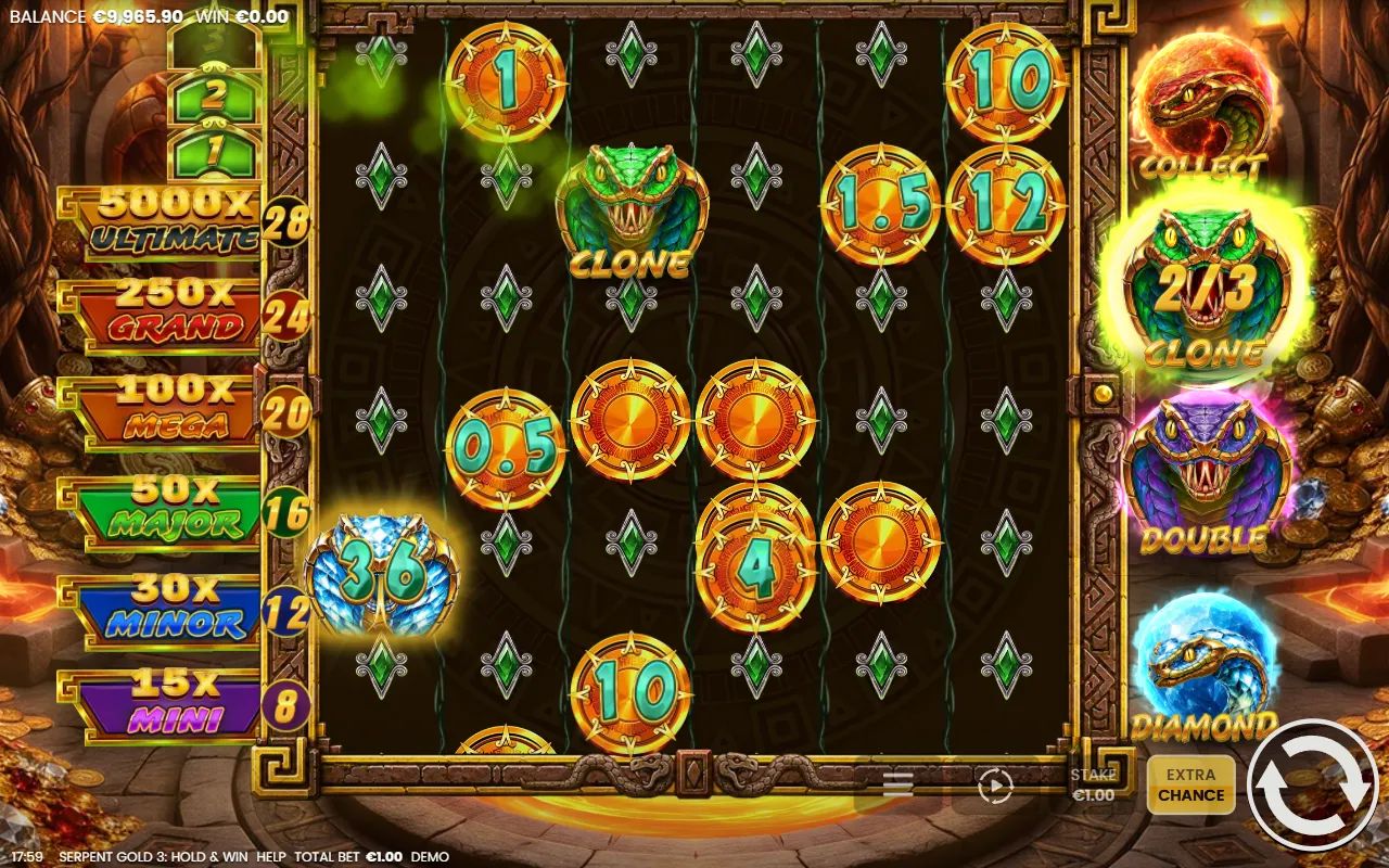 Serpent Gold 3 Hold and Win - screenshot 2