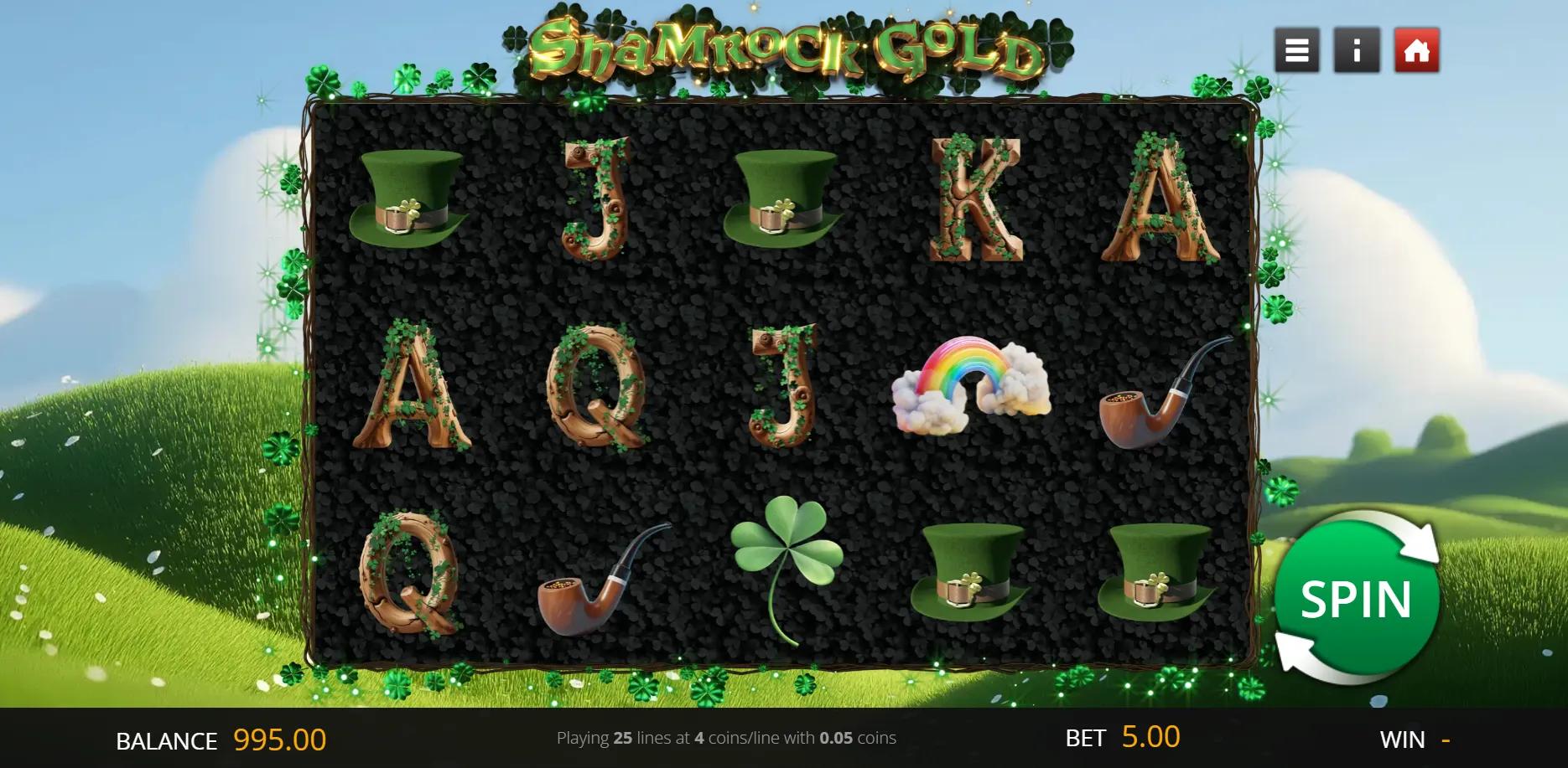 Shamrock Gold slot gameplay screenshot