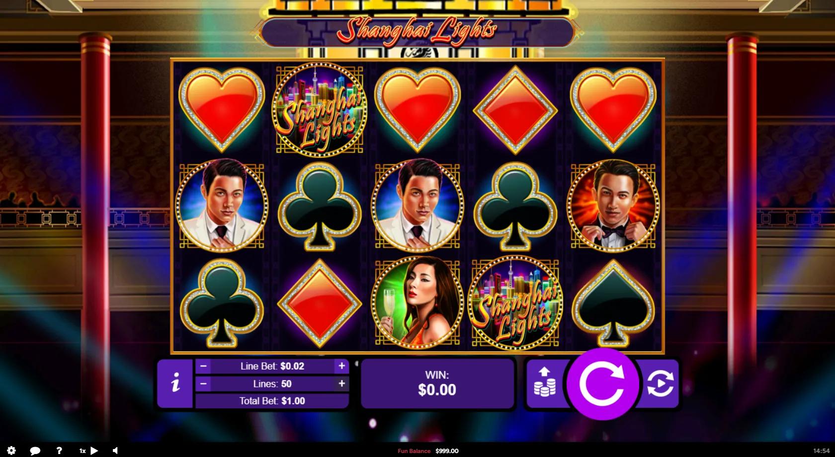 Shanghai Lights slot gameplay screenshot