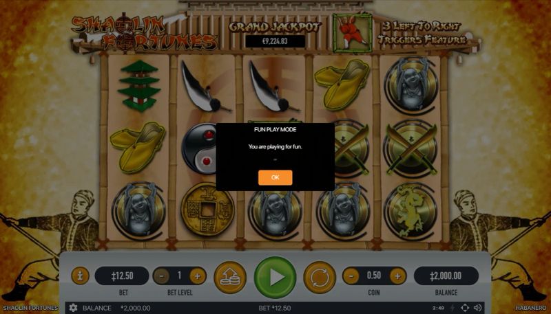 Shaolin Fortunes gameplay screenshot