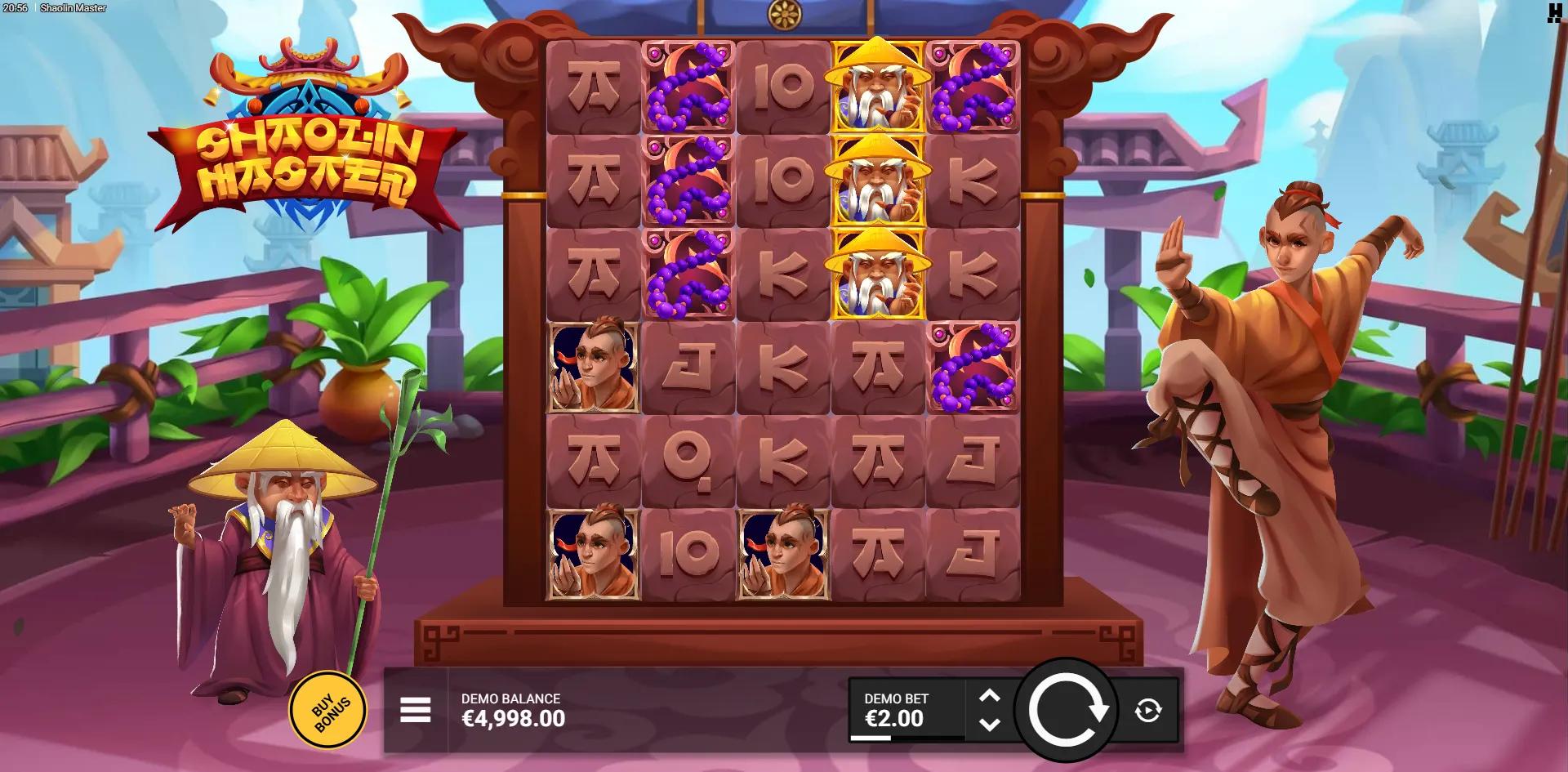 Shaolin Master slot gameplay screenshot