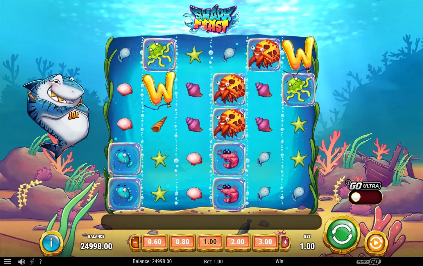 Shark Feast slot gameplay screenshot