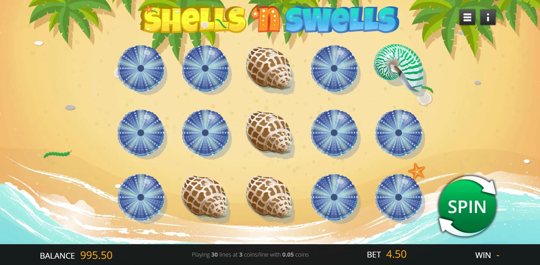 Shells N Swells slot gameplay screenshot