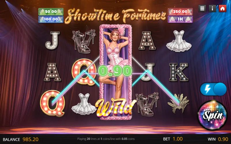 Showtime Fortunes gameplay screenshot