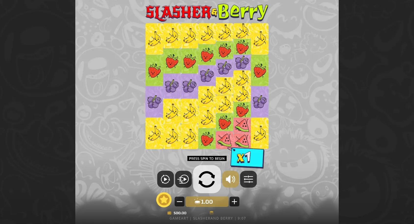 Slasher and Berry slot gameplay screenshot
