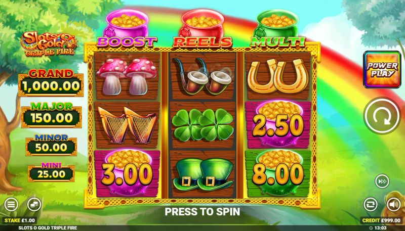 Slots O' Gold Triple Fire gameplay screenshot