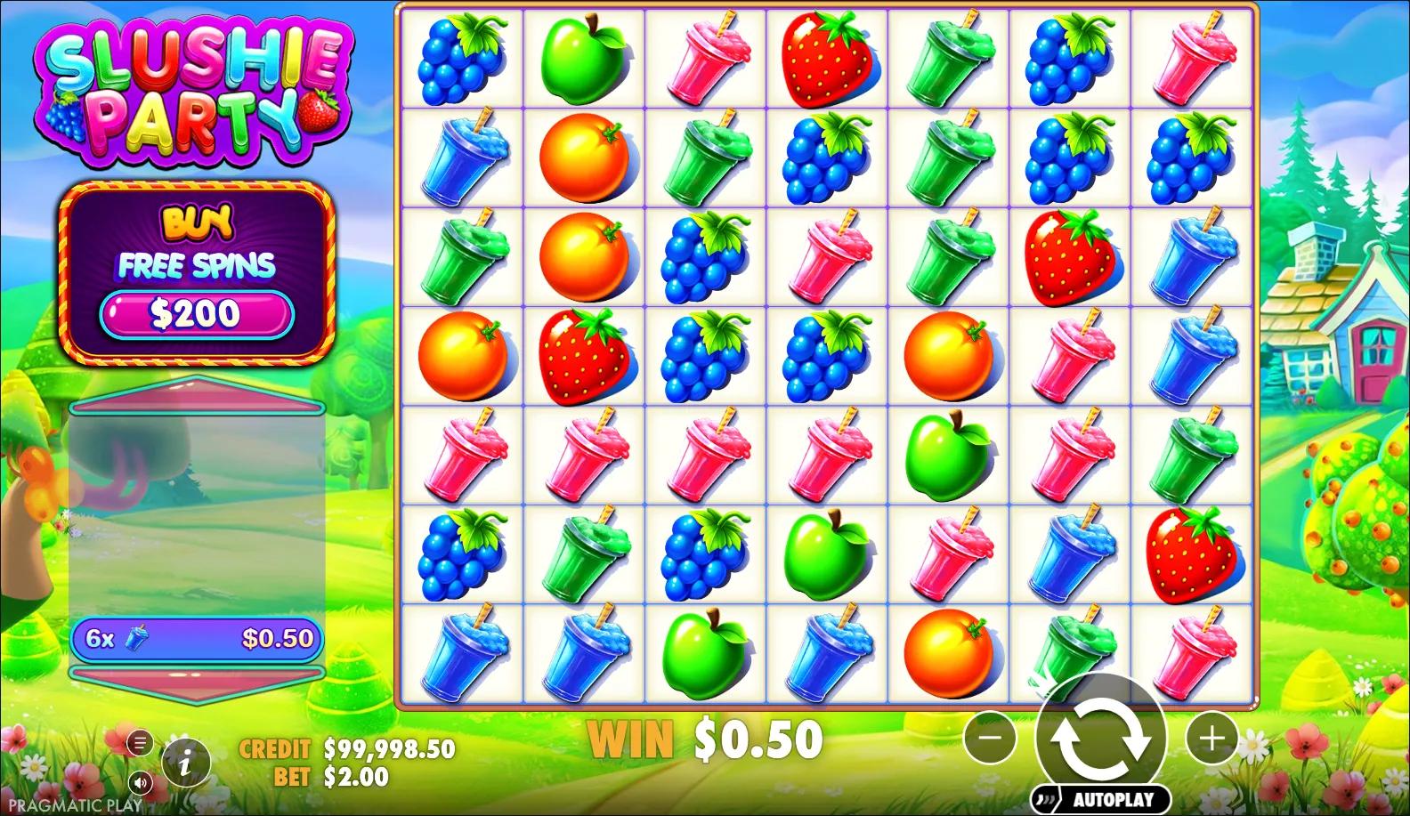Slushie Party slot gameplay screenshot
