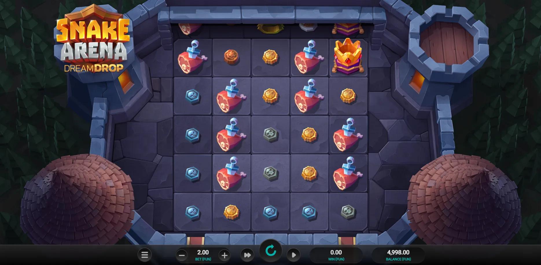Snake Arena Dream Drop slot gameplay screenshot