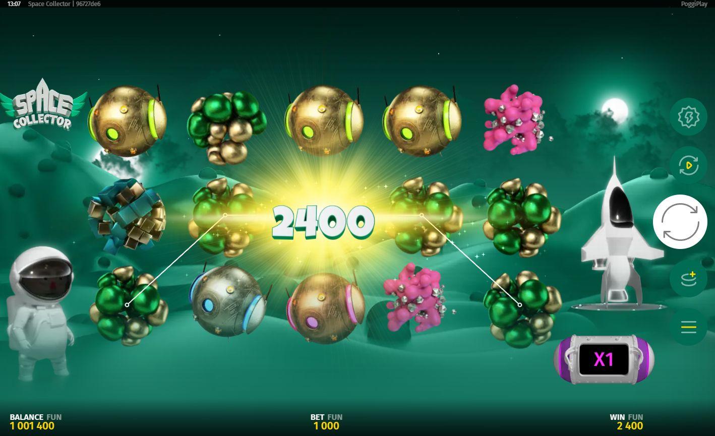 Space Collector slot gameplay screenshot