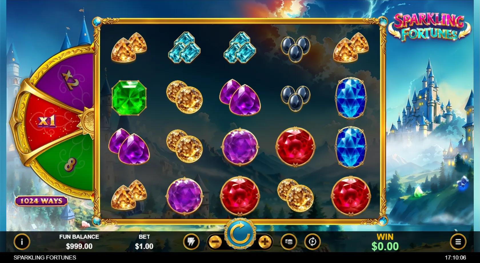 Sparkling Fortunes slot gameplay screenshot