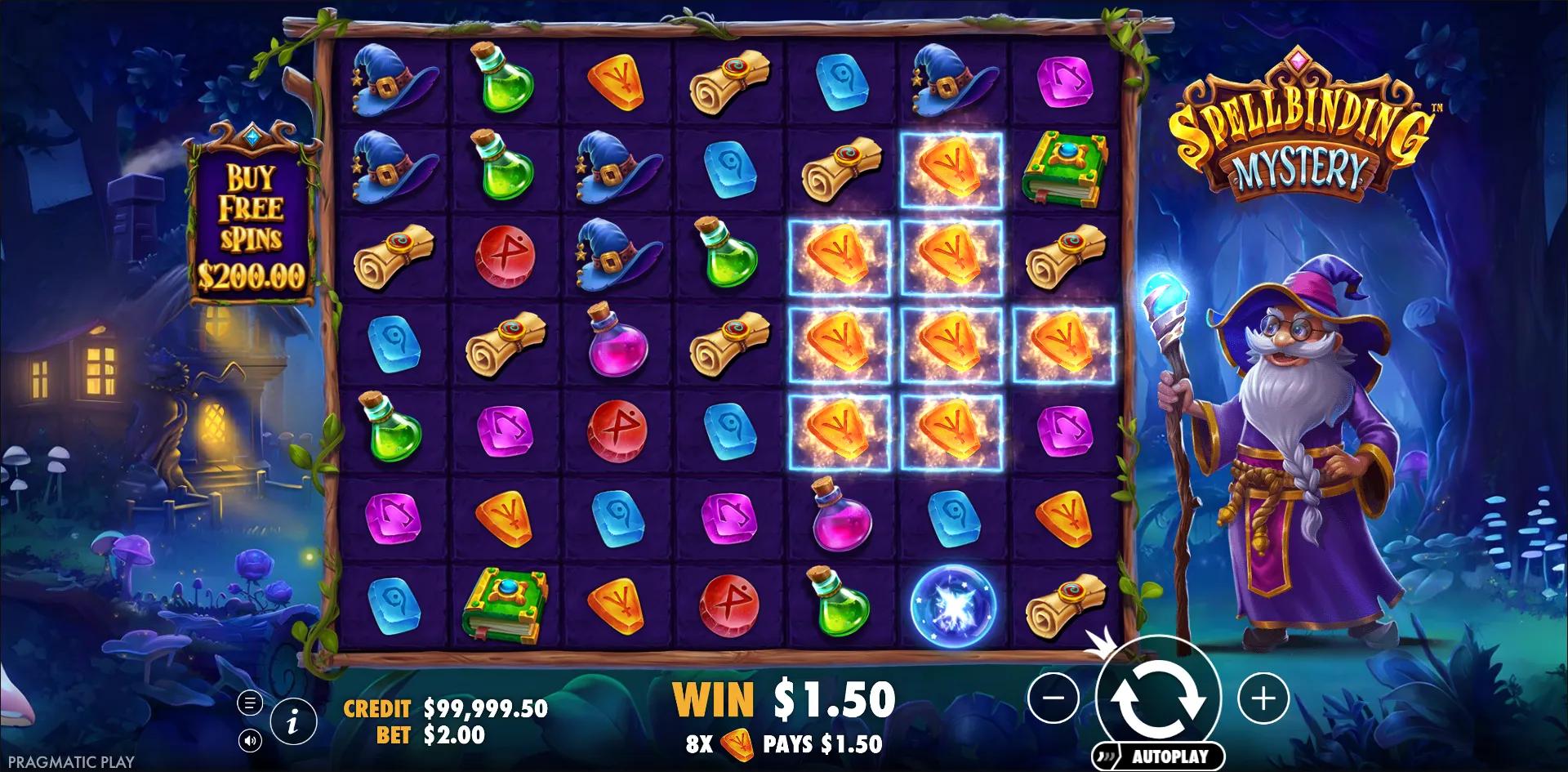 Spellbinding Mystery slot gameplay screenshot