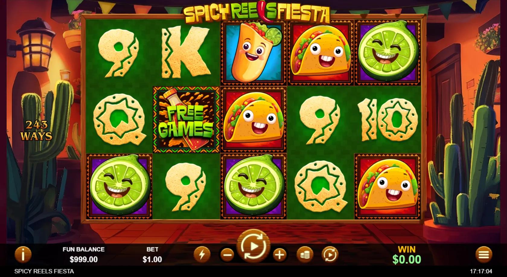 Spicy Reels Fiesta slot gameplay screenshot