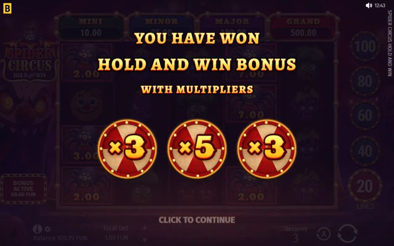 Spider Circus gameplay screenshot
