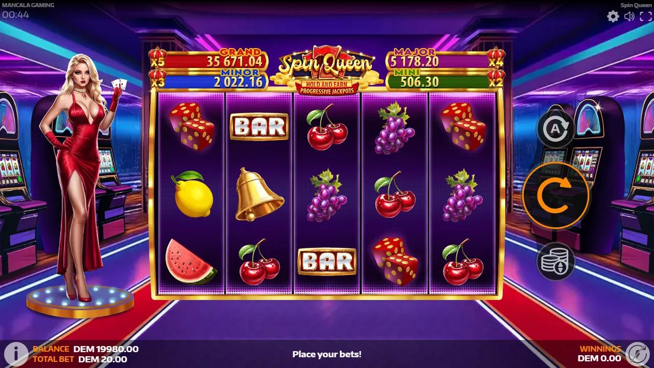 Spin Queen slot gameplay screenshot