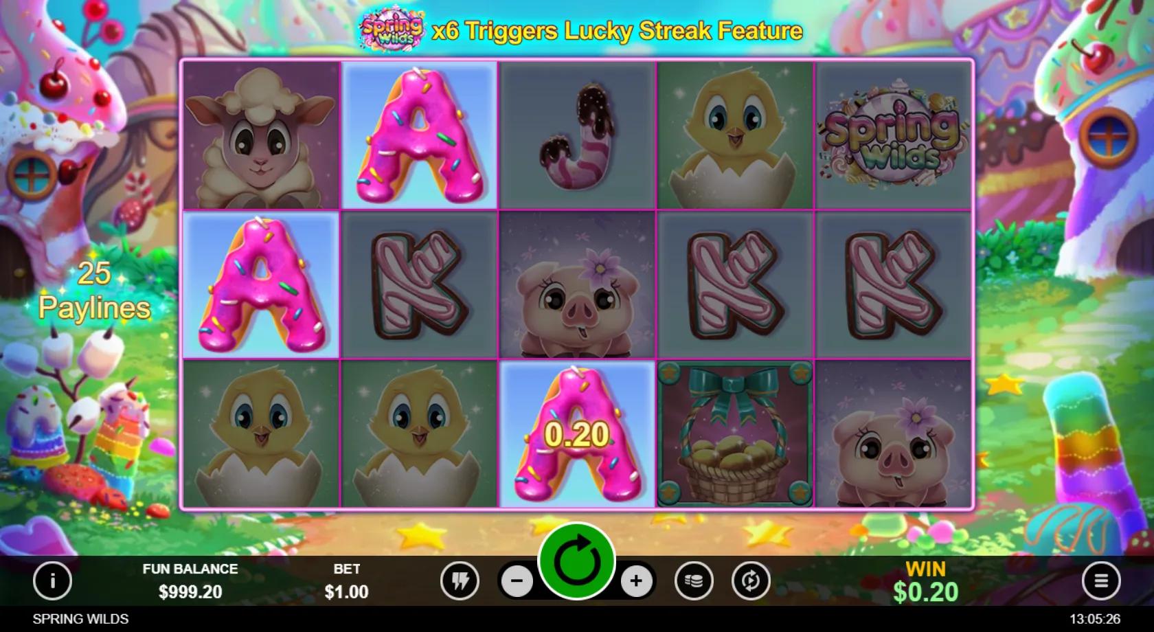 Spring Wilds slot gameplay screenshot