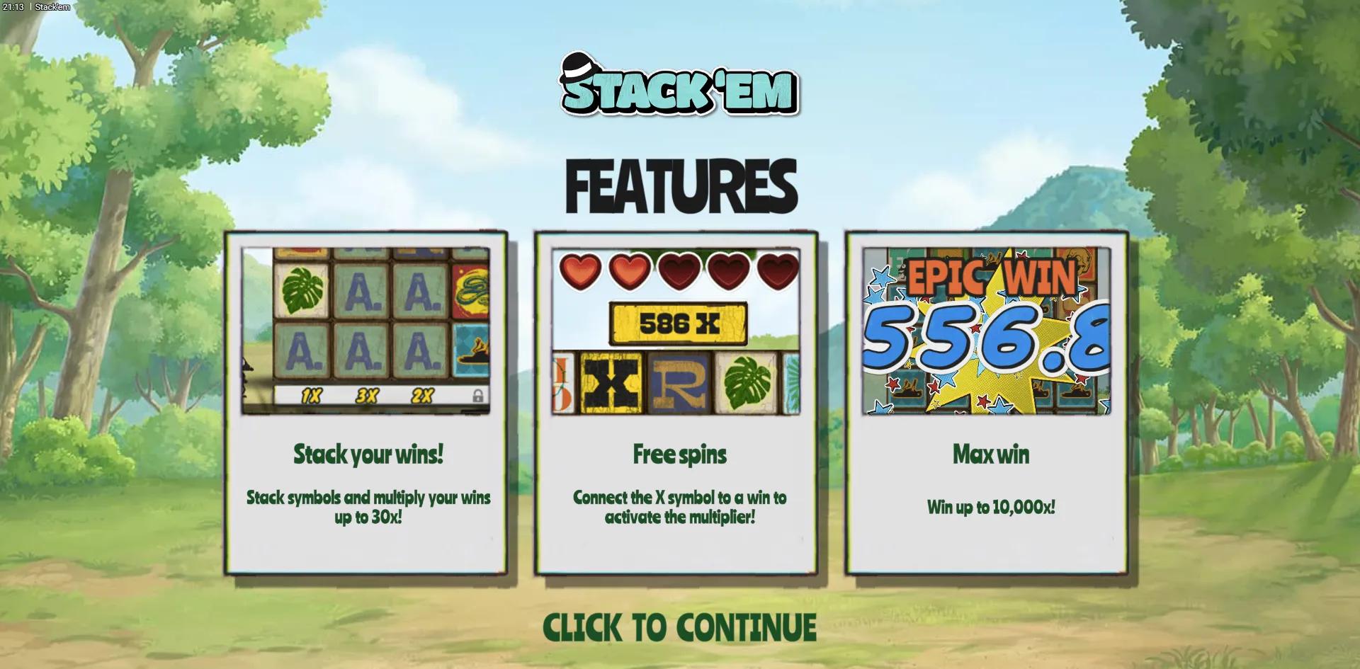 Stack'em slot gameplay screenshot