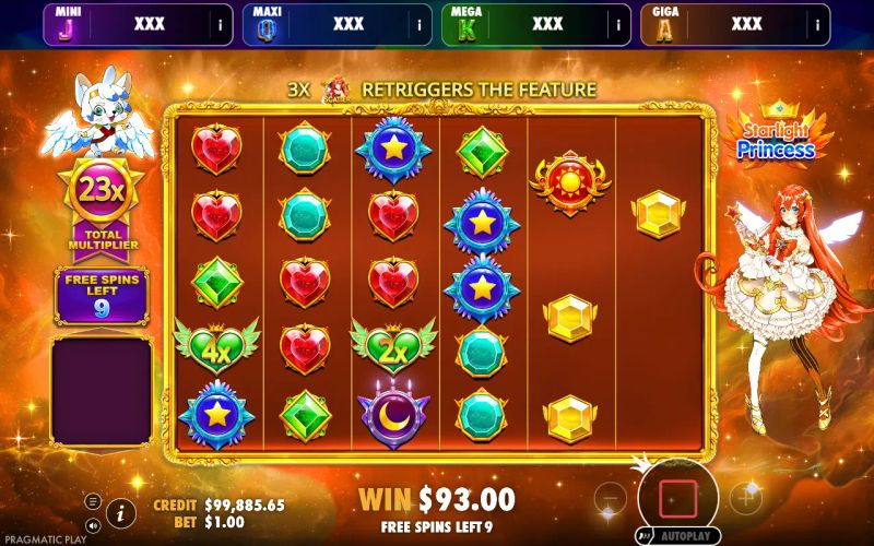 Starlight Princess - Oranje Jackpot: tela do jogo