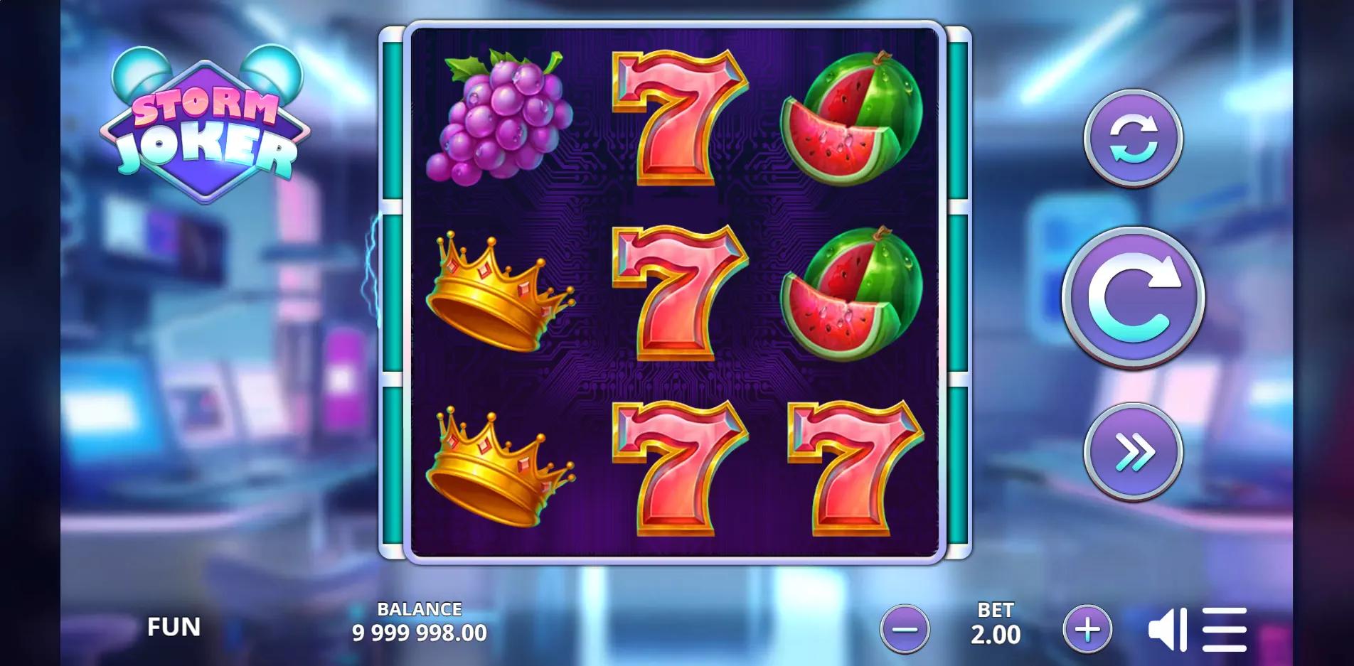 Storm Joker slot gameplay screenshot