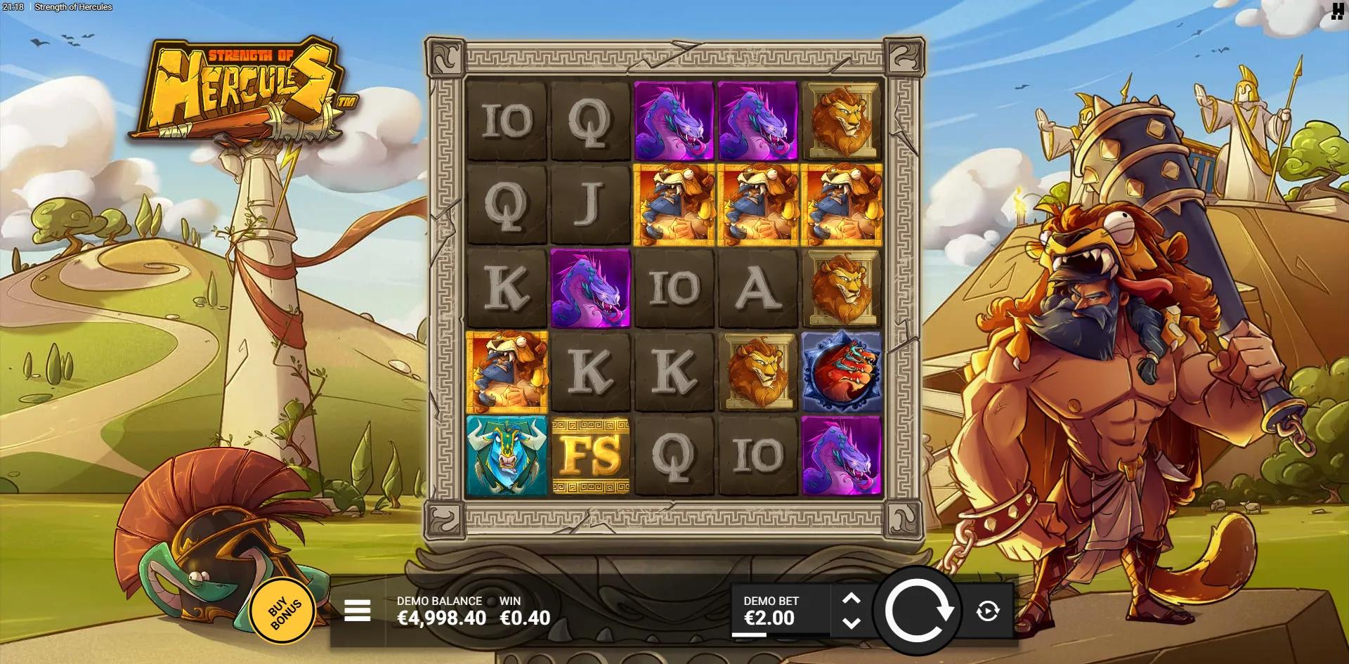 Strength of Hercules slot gameplay screenshot