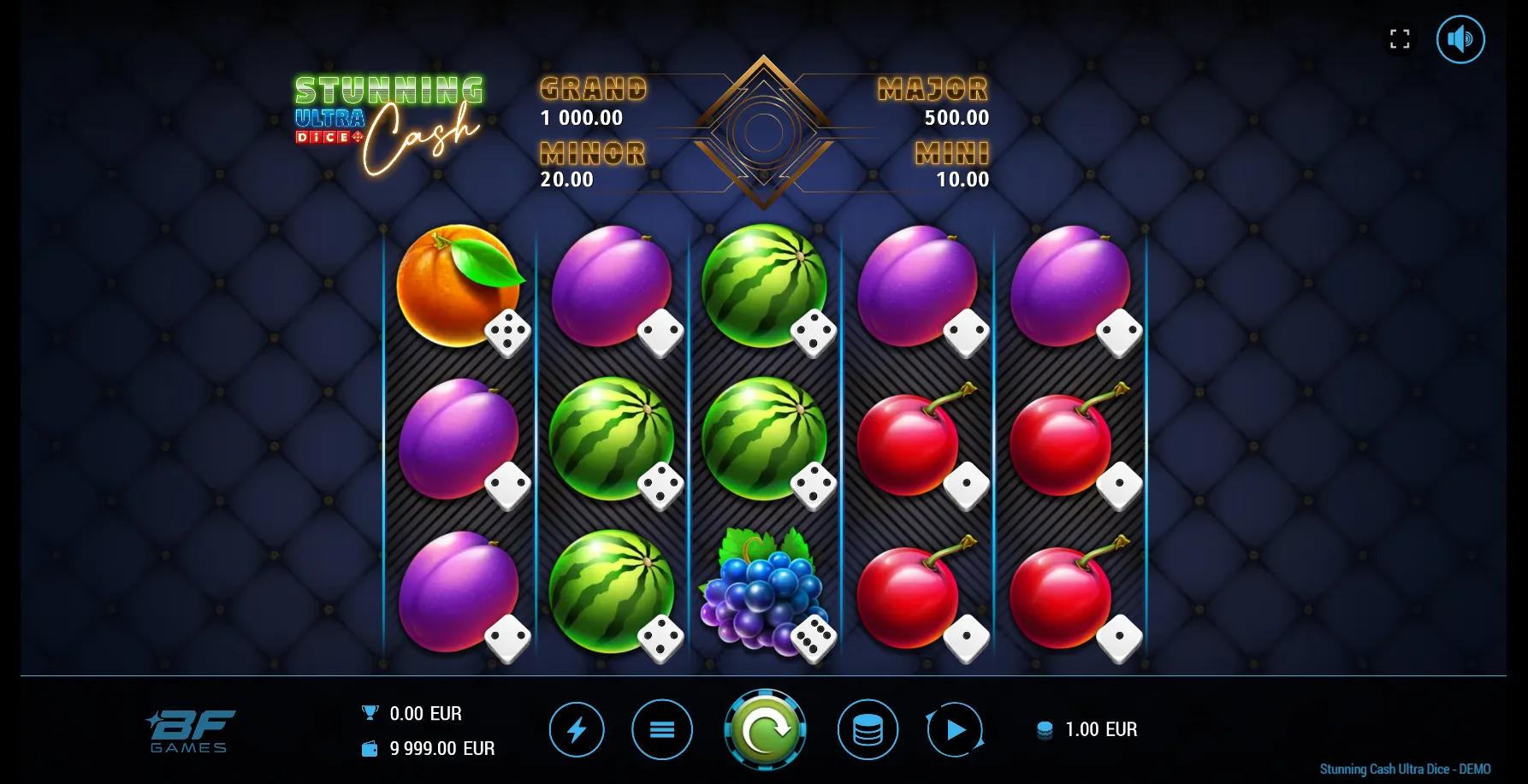 Stunning Cash Ultra Dice slot gameplay screenshot