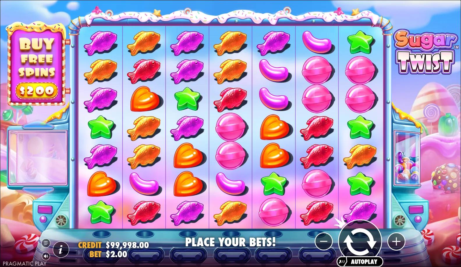 Sugar Twist slot gameplay screenshot