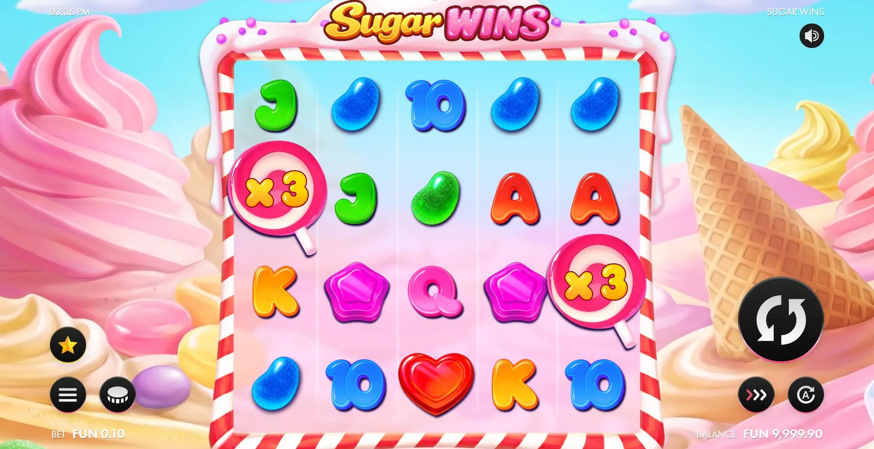 Sugar Wins slot gameplay screenshot