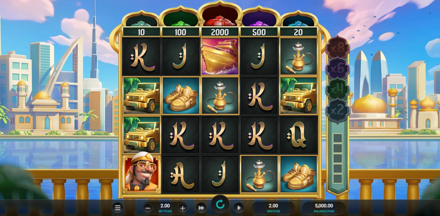 Sultan Spins slot gameplay screenshot