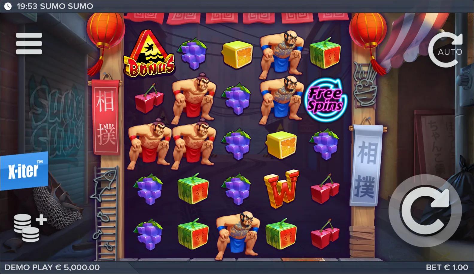 Sumo Sumo slot gameplay screenshot