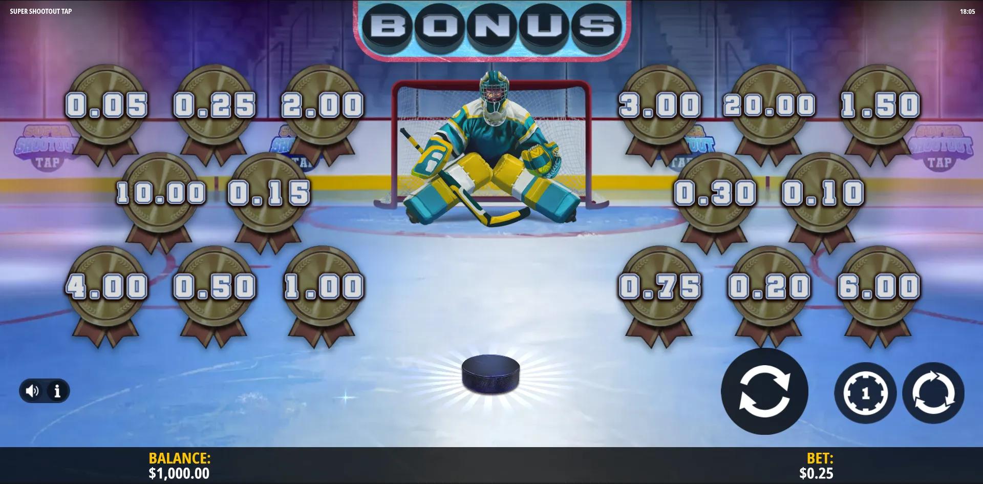 Super Shootout Tap slot gameplay screenshot