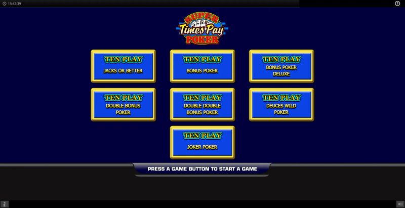Super Times Pay Ten Play Poker gameplay screenshot