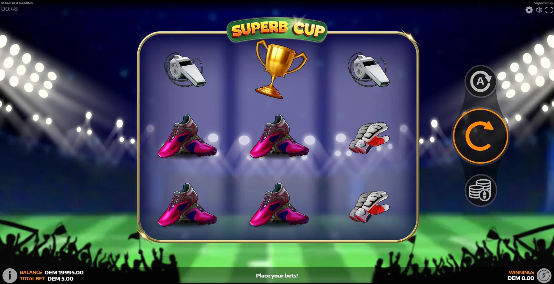 Superb Cup slot gameplay screenshot