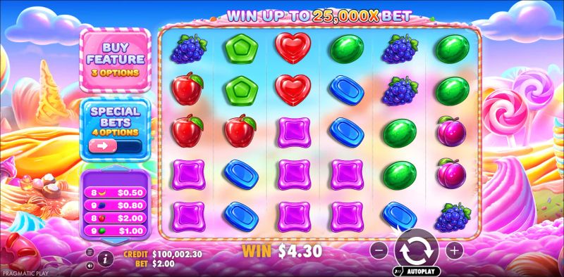 Sweet Bonanza 2500 gameplay screenshot