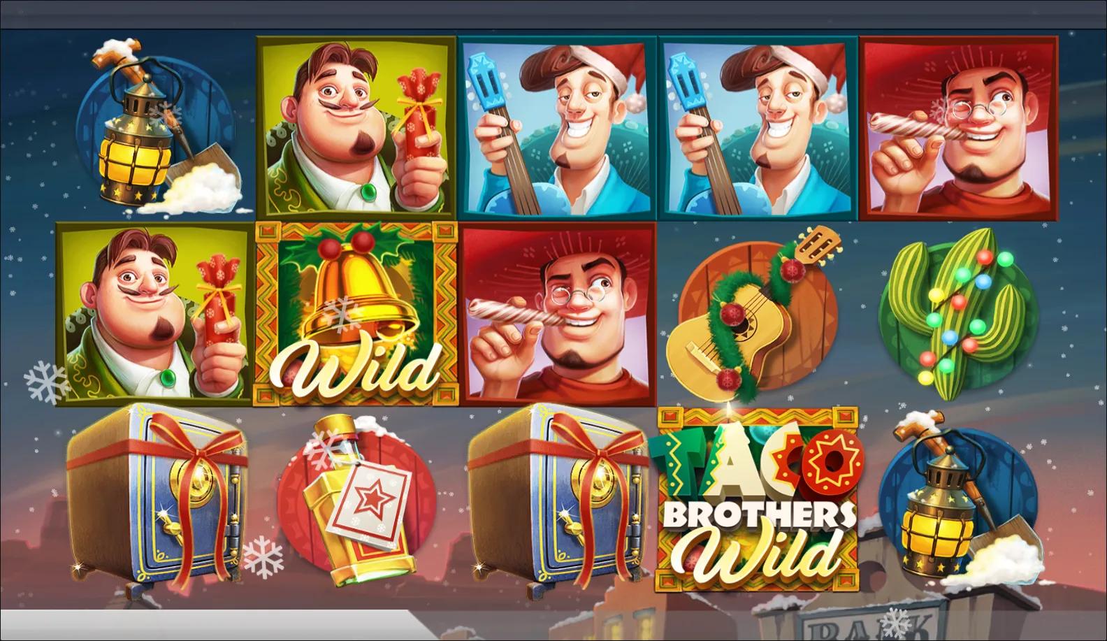 Taco Brothers Saving Christmas slot gameplay screenshot
