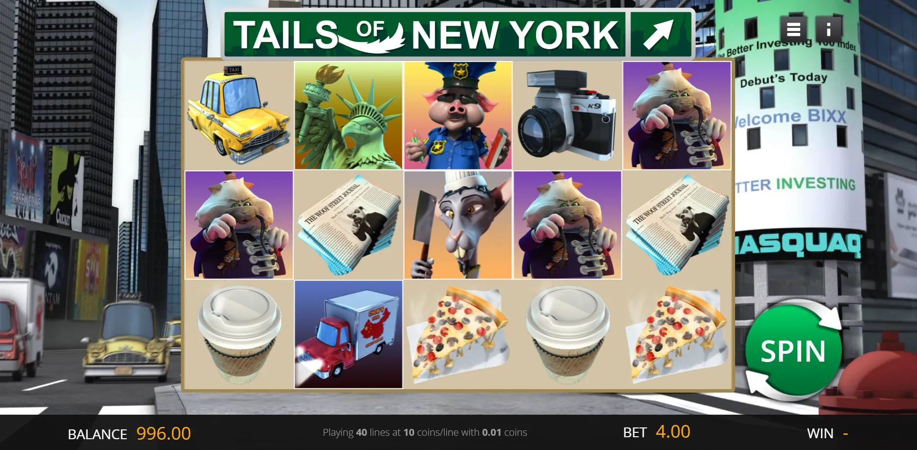 Tails Of New York slot gameplay screenshot