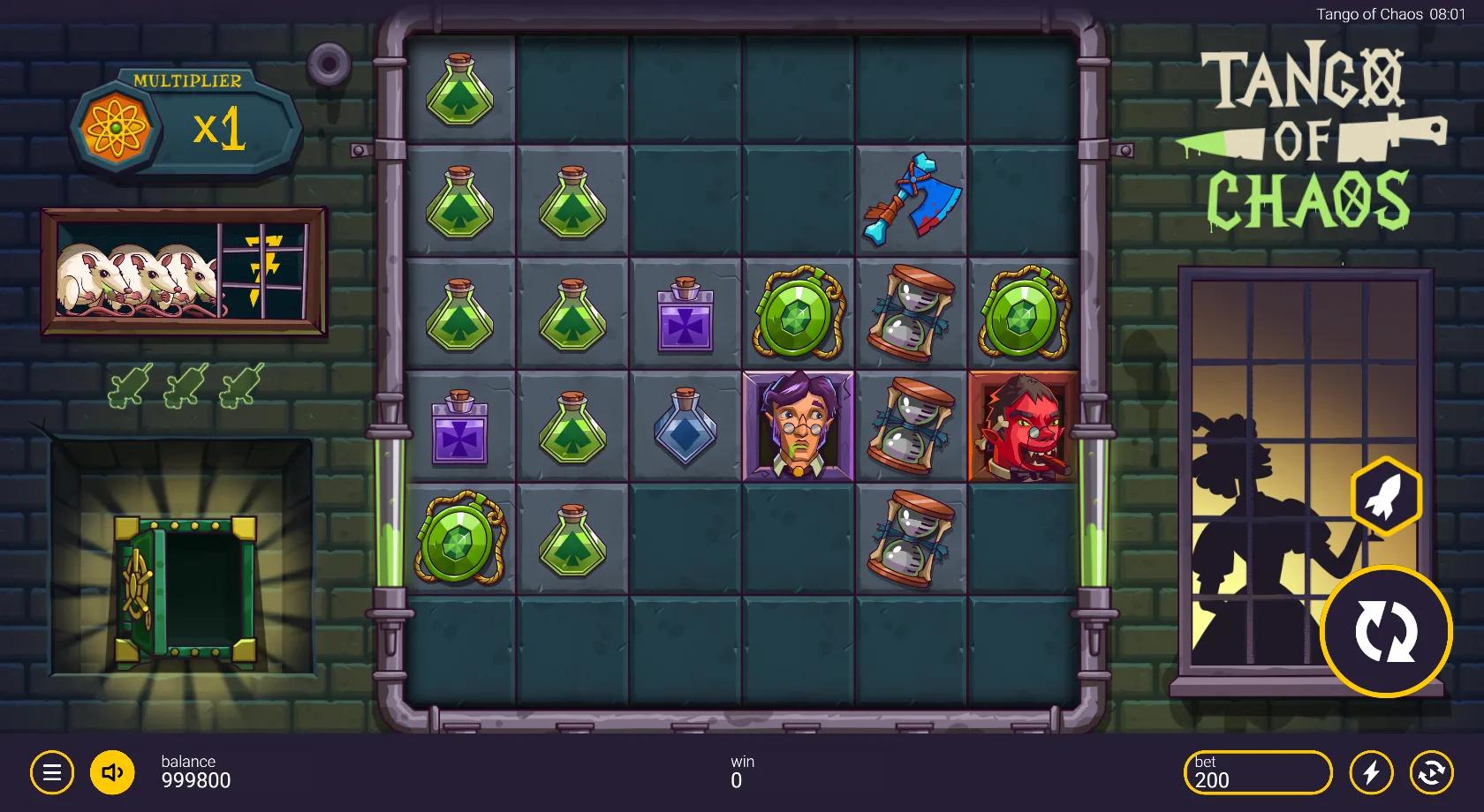Tango of Chaos slot gameplay screenshot