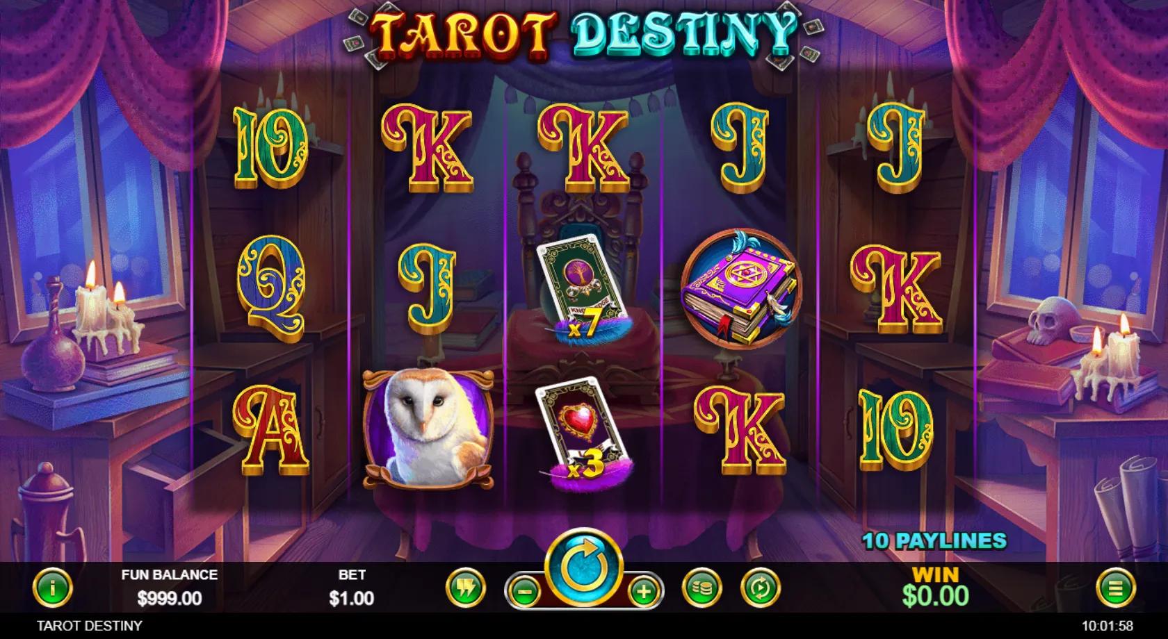 Tarot Destiny slot gameplay screenshot
