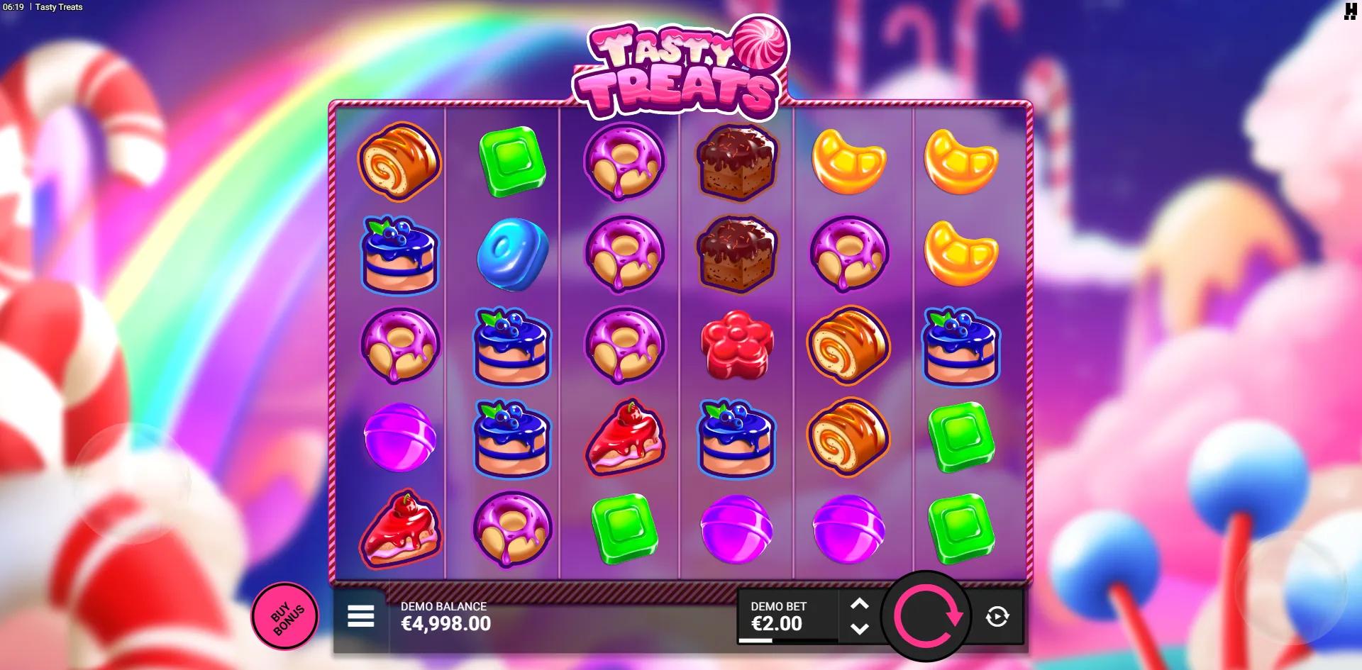 Tasty Treats slot gameplay screenshot