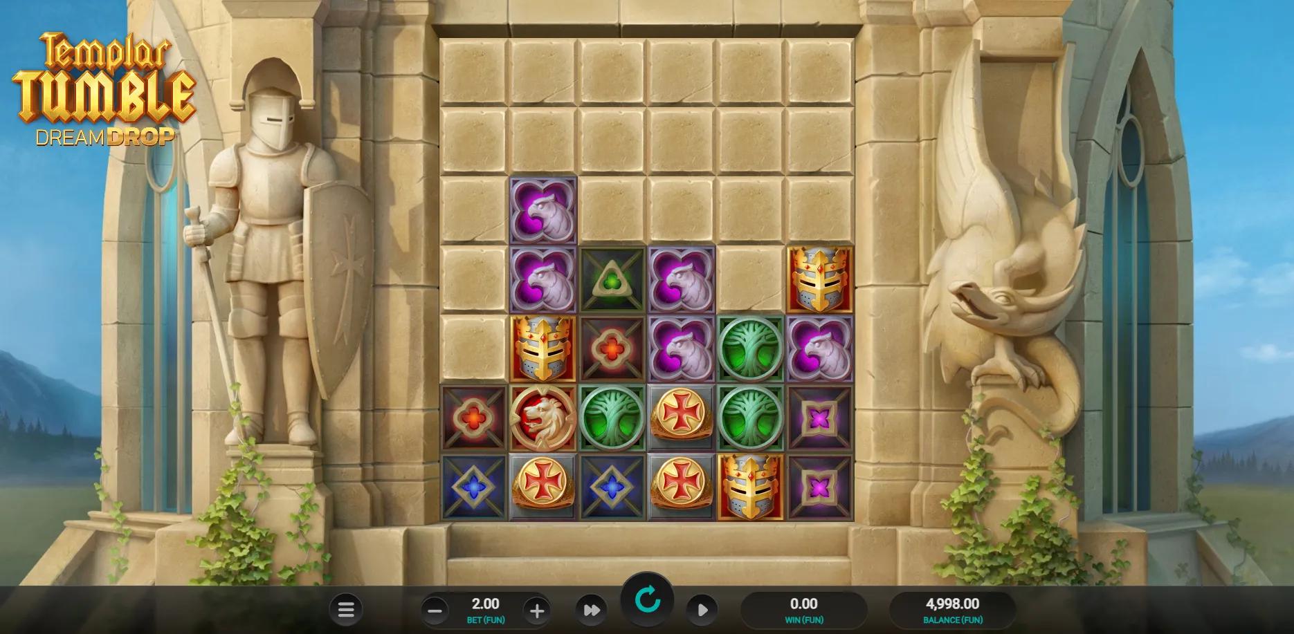 Templar Tumble Dream Drop slot gameplay screenshot