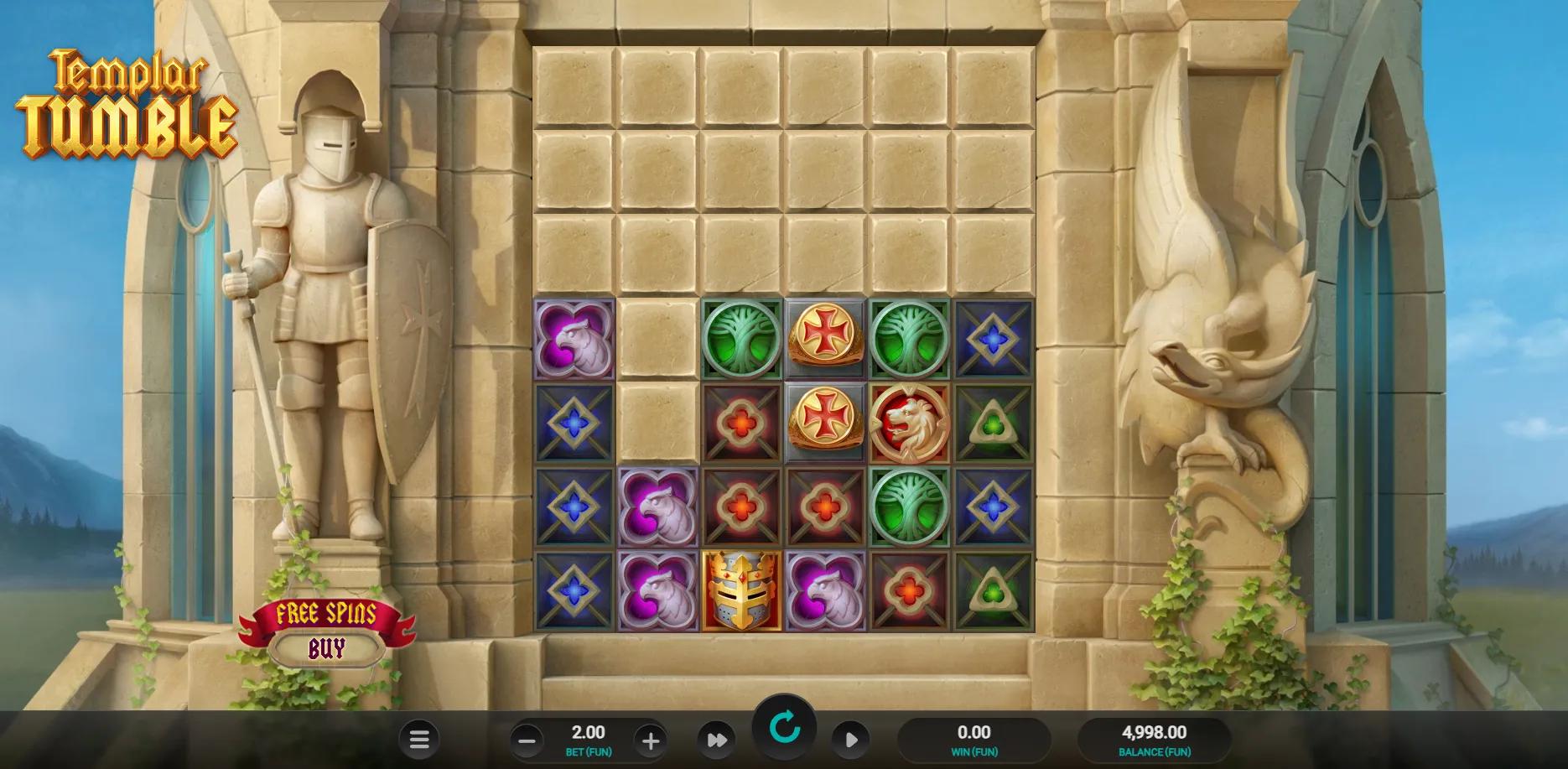 Templar Tumble slot gameplay screenshot