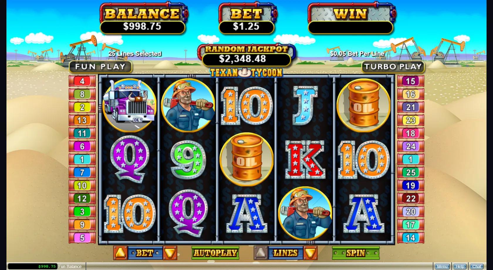 Texan Tycoon slot gameplay screenshot